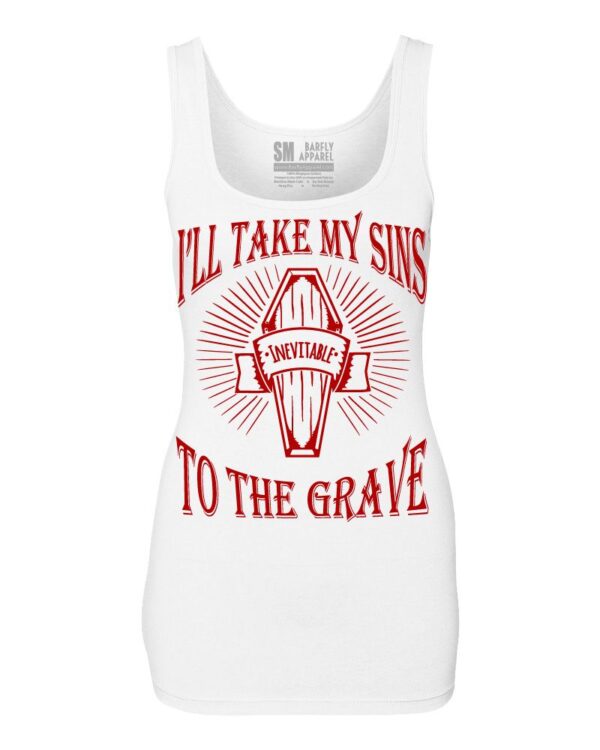 Barfly Apparel Women's To The Grave Tank White-0