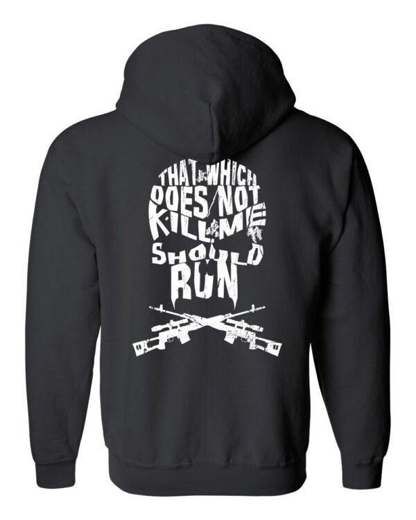 Barfly Apparel That Which Does not Kill Me Zip Up Hoodie Black-0