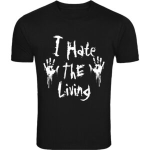Barfly Apparel Men's "I hate the living" Tee Black-0